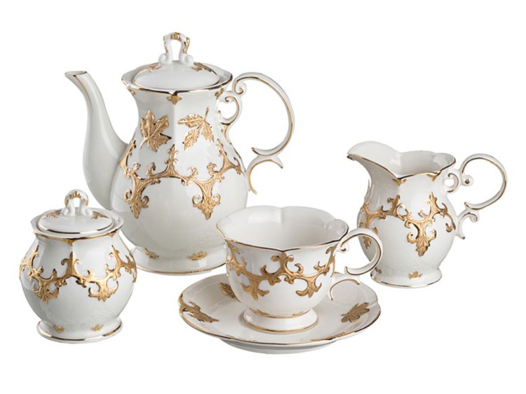 Чайный сервиз на 6 персон 15 пр."софия золотая" 1000/200 мл. Porcelain Manufacturing (418-270) 