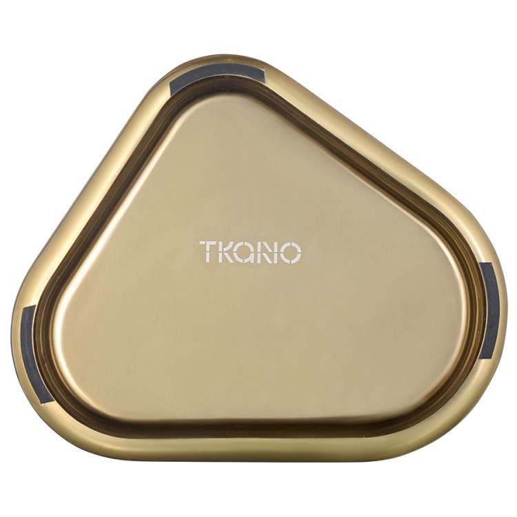 Подсвечник треугольный с титановым покрытием из коллекции edge, 21х17 см (75084)