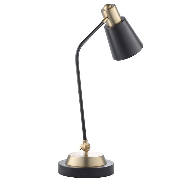 Лампа настольная pilwy, D21х62 см, золотистая/черная (76860)