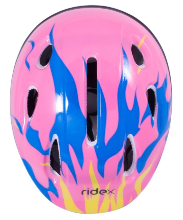 Шлем защитный Fire, синий/розовый (104256)