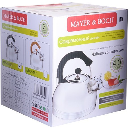 Чайник 3,5 со свистком нерж/ст/бакел Mayer&Boch (26166)