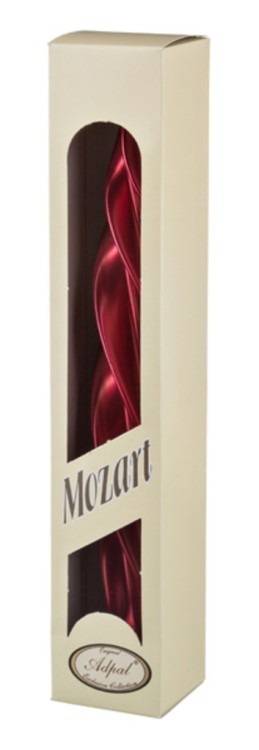 Свеча "моцарт" металлик красный высота=32 см Adpal (348-096)