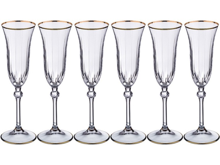 Набор бокалов для шампанского из 6 шт. 100 мл. высота=23 см. SAME (103-554)