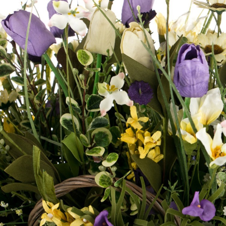 Композиция из искусственных цветов "букет с тюльпанами" длина=50 см.высота=44 см. Ingroflor 2 (309-500) 