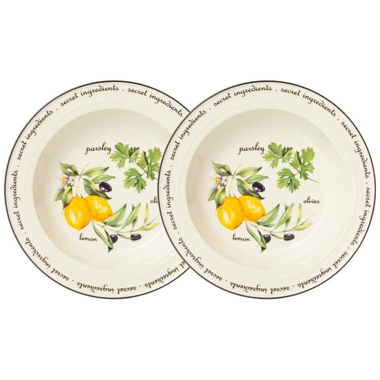 Набор тарелок суповых lefard "секретные ингредиенты" 2 шт.  22,5 см Lefard (189-289)