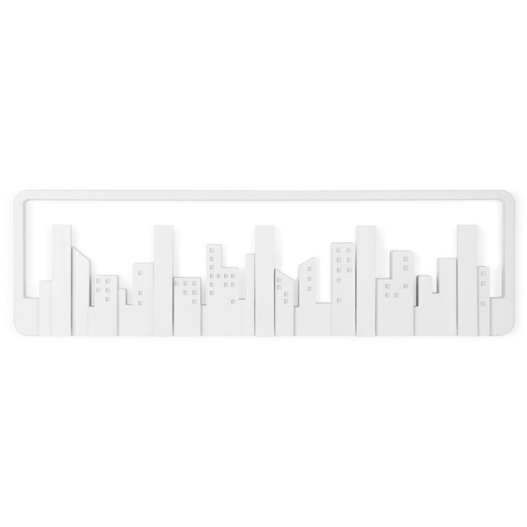 Вешалка настенная skyline, 50 см, белая, 5 крючков (43307)
