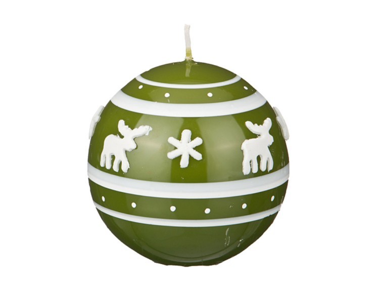Свеча "christmas reindeer" 8 см. зеленая Young Adpal (348-551) 