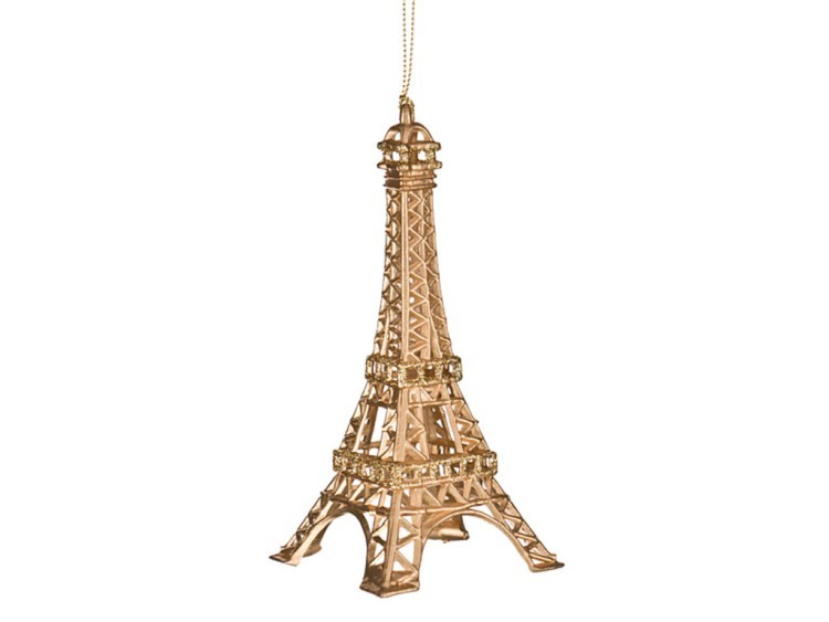 Декоративное изделие "эйфелева башня" золото с глиттером 14*6 см. высота=6 см. без упаковки (мал=12ш Lefard (865-318)