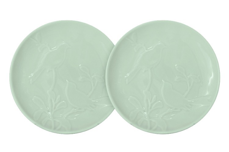 Набор из 2-х тарелок закусочных Птицы (зеленая) SantaFe ( SL-SP15016gr-AL )