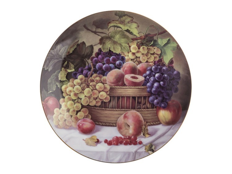 Тарелка настенная декоративная "фрукты" диаметр=20,5 см. Hangzhou Jinding (84-467) 