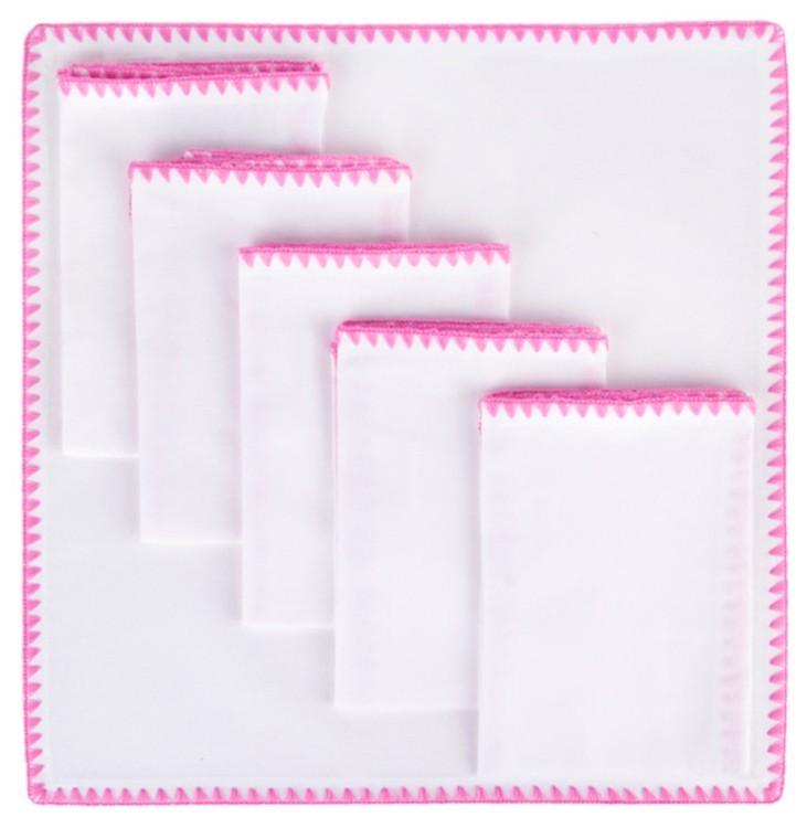Набор салфеток "лаванда" 40*40 см 6 шт. цвет: белый/розовый100% хлопок Aauraa International (828-122) 