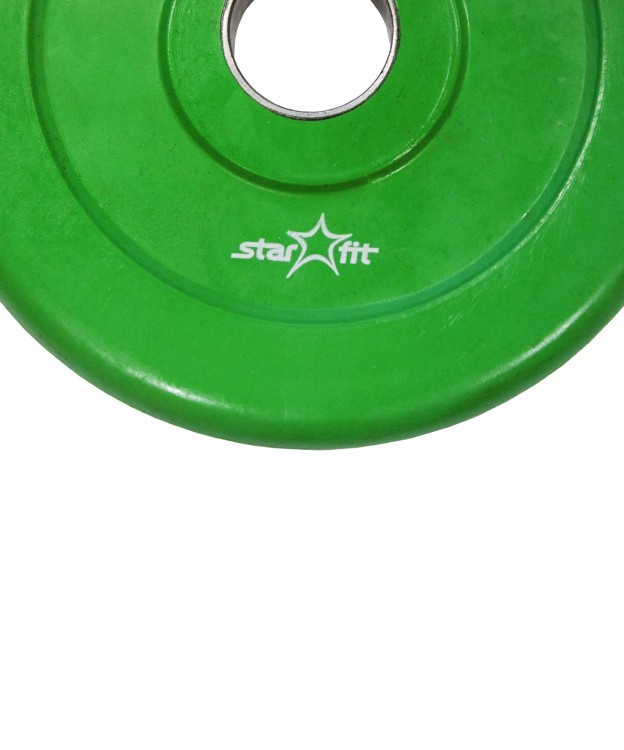 Диск обрезиненный BB-201, d=26 мм, зеленый, 0,5 кг (78466)