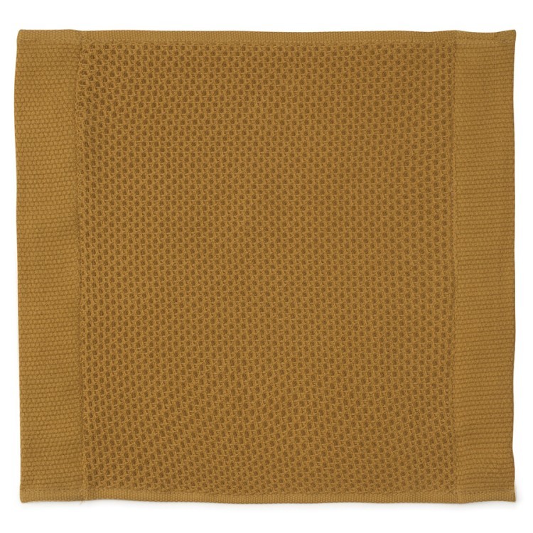 Полотенце для лица вафельное цвета карри из коллекции essential, 30х30 см (76714)