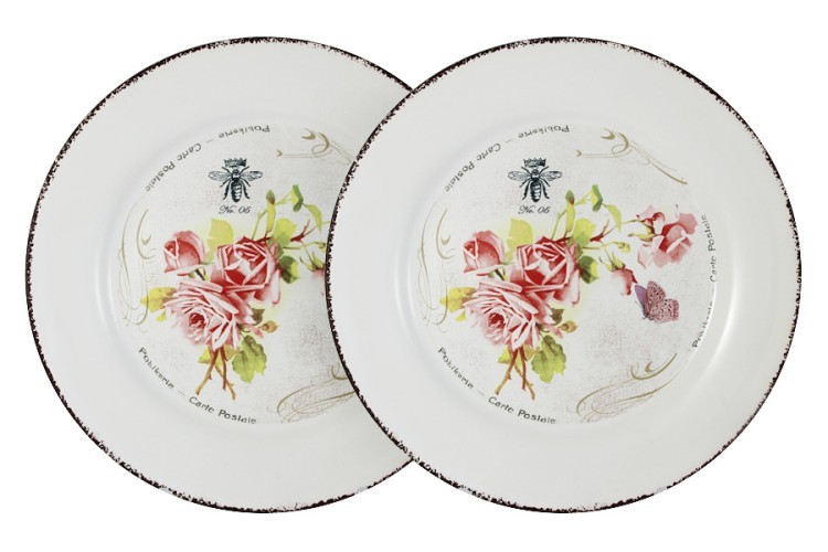 Набор из 2-х обеденных тарелок Розы LF Ceramic ( LF-120E2257-4-AL )
