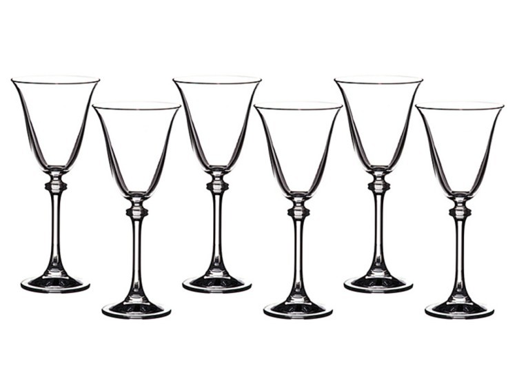 Набор бокалов для вина из 6 шт. "александра" 185 мл.высота=21 см. Crystalite Bohemia (669-078) 