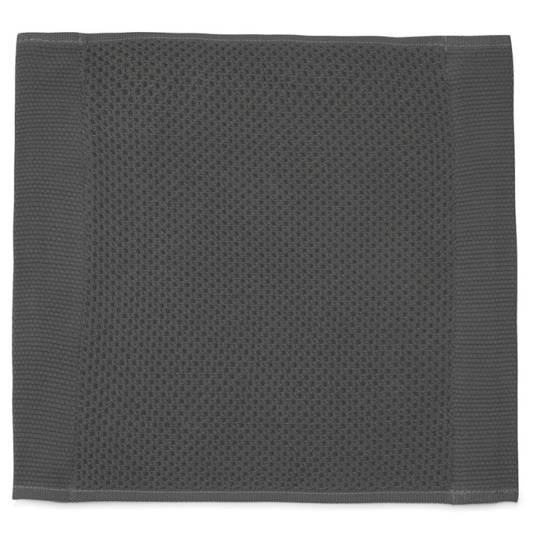 Полотенце для лица вафельное темно-серого цвета из коллекции essential, 30х30 см (76716)