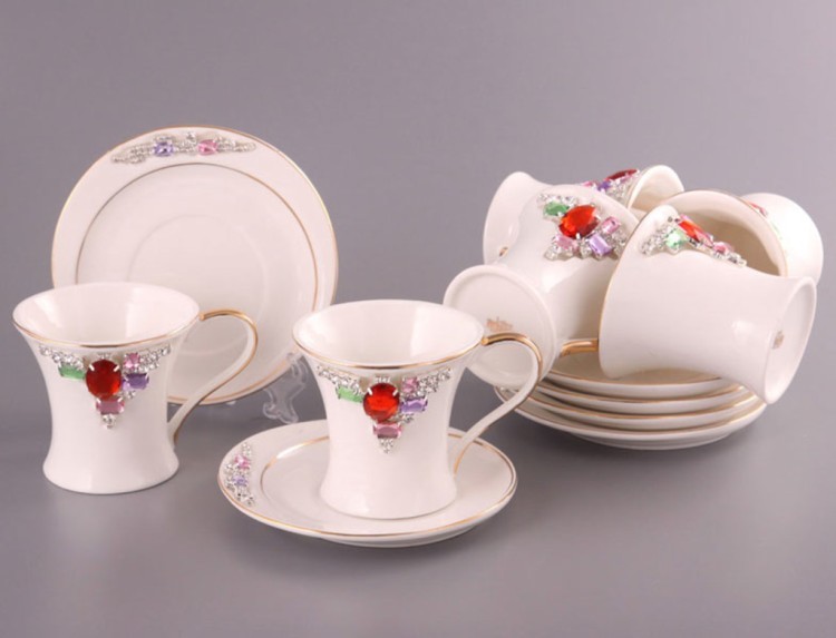 Чайный набор на 6 персон 12 пр. 200 мл. Porcelain Manufacturing (451-079) 