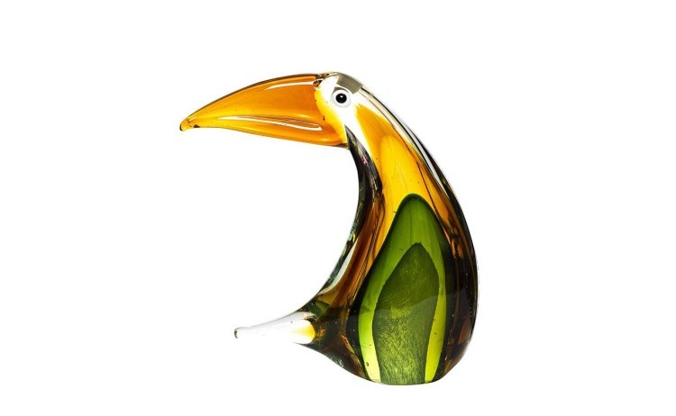 Статуэтка "Пеликан" желто-зеленая 15*7*18см (00002876)
