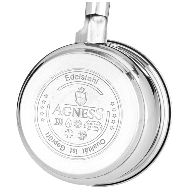 Ковш agness со стекл.крышкой серия classic 0,9 л. 14*7,5 см Agness (937-436)