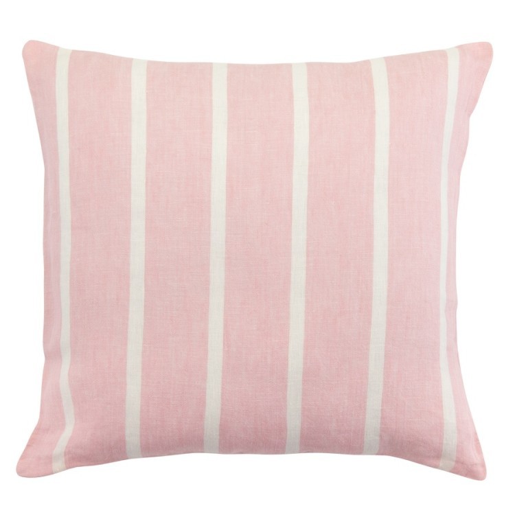 Чехол на подушку декоративный в полоску цвета пыльной розы из коллекции essential, 45х45 см (70957)