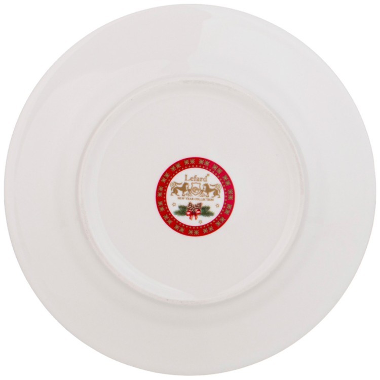 Тарелка закусочная lefard "с новым годом!" 19 см красная Lefard (85-1964)