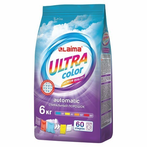 Стиральный порошок-автомат 6 кг LAIMA ULTRA Color, для всех типов тканей, 608538 (1) (96573)