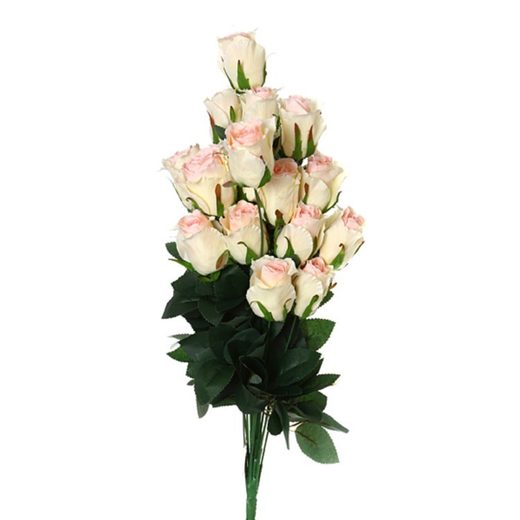 Цветок искусственный "букет роз" длина=50 см (мал-10шт./кор=60шт.) Huajing Plastic (23-245)