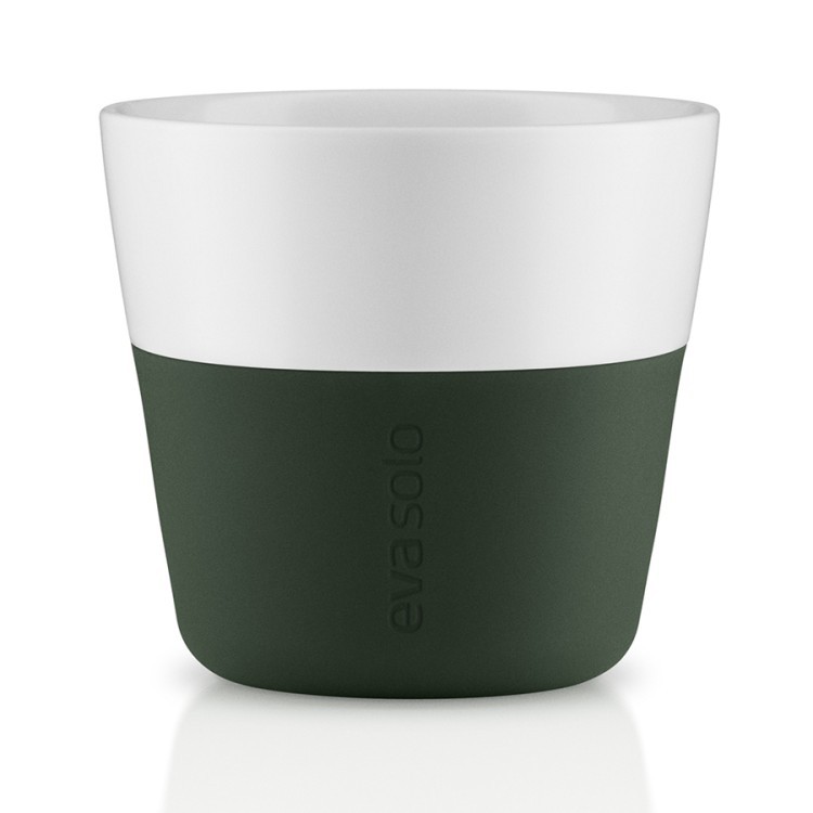 Чашки для лунго 2 шт. тёмно-зелёные (58619)