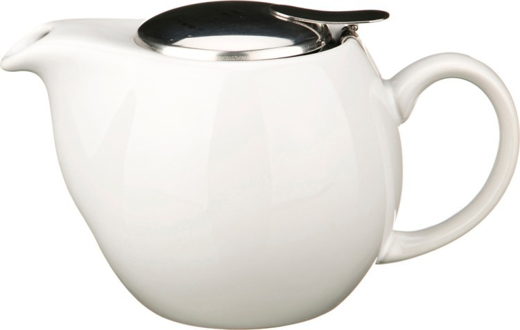 Заварочный чайник с ситом и металлической крышкой  500 мл. Agness (470-004)