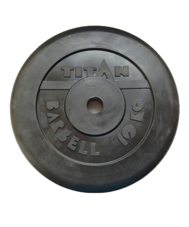 Диск обрезиненный, d=51 мм, черный, 10 кг (1557)