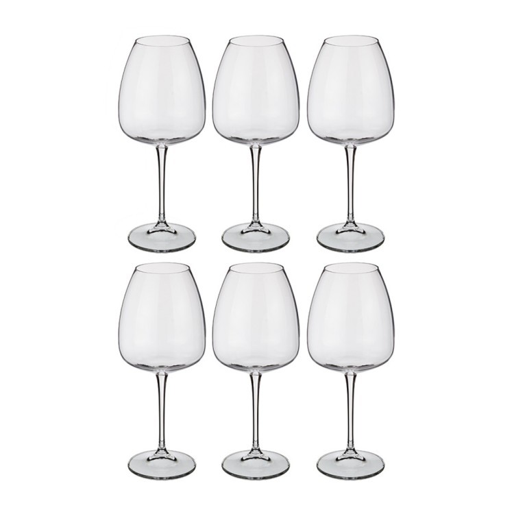 Набор бокалов для вина из 6 шт. "alizee/anser" 610 мл высота=24 см Crystal Bohemia (669-149)