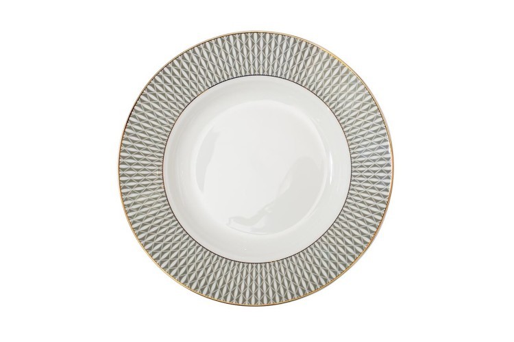 Тарелка суповая 20см,серый ор(4) (TT-00000351)