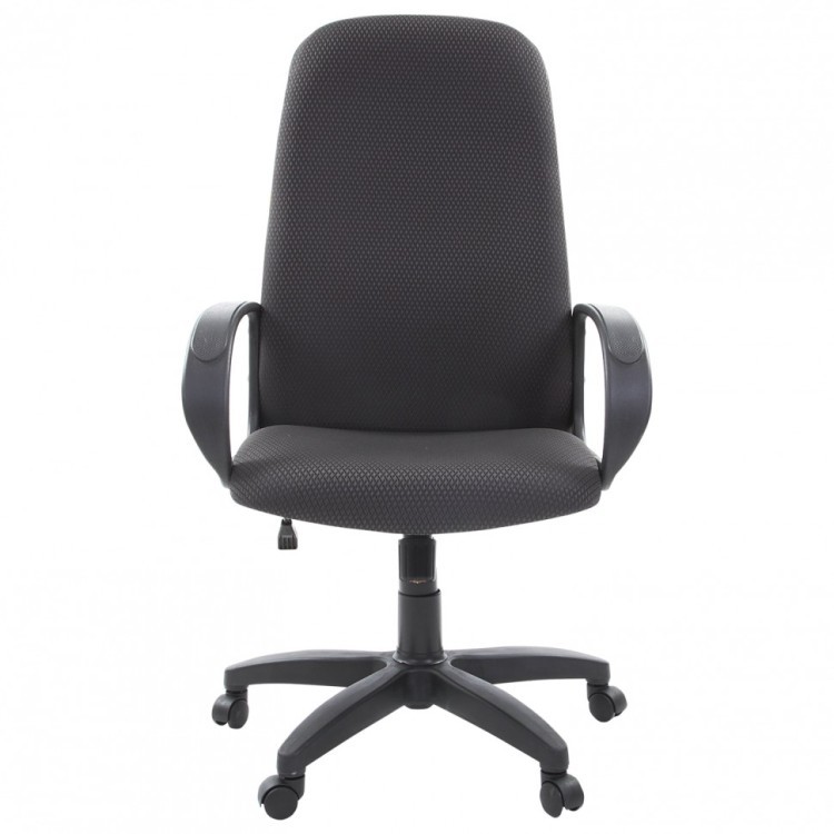 Кресло офисное СН 279 высокая спинка с подлокотниками черное-серое 1138104 531306 (1) (94472)