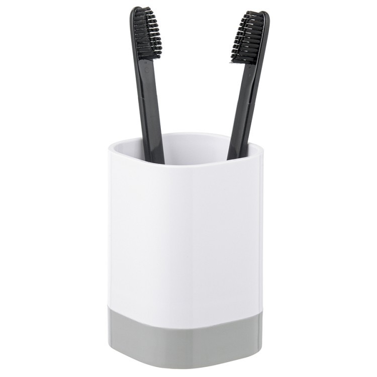 Стакан для зубных щеток tyer, 470 мл, белый/серый (75859)