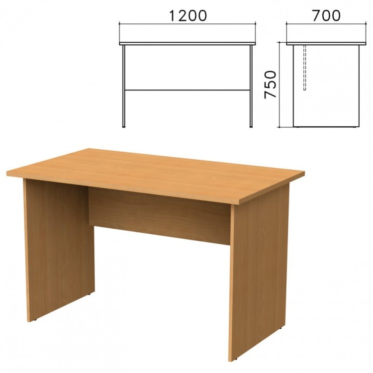 Стол письменный Монолит 1200х700х750 мм цвет бук бавария СМ1.1/640086 (1) (92085)