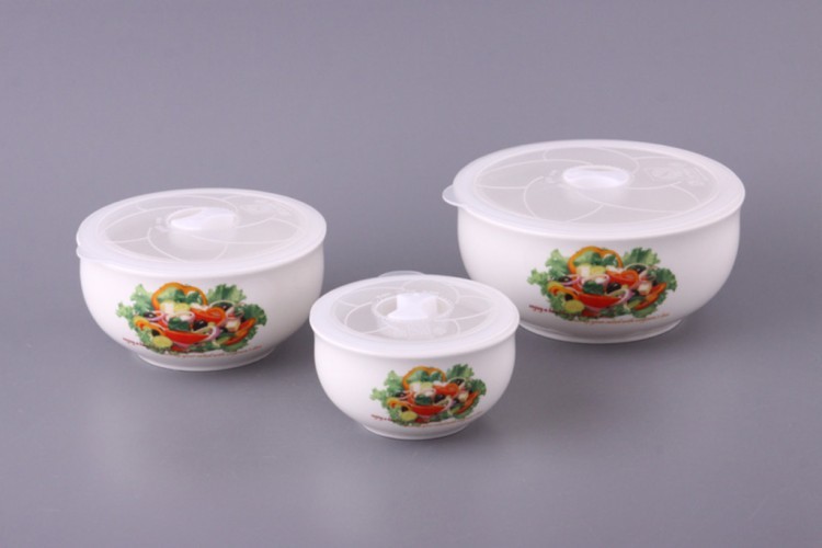 Набор контейнеров для заливного из 3 шт. с крышками диаметр=16/13/11 см. Porcelain Manufacturing (388-191) 