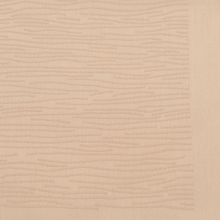 Дорожка на стол жаккардовая бежевого цвета из хлопка с вышивкой из коллекции essential, 53х150 см (72135)