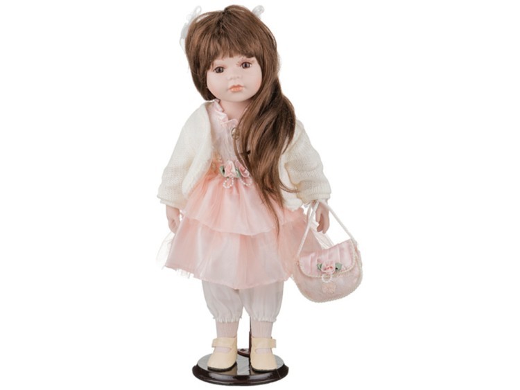 Фарфоровая кукла "оксана" с мягконабивным туловищем высота=45 см. (кор=12шт.) Lefard (485-251)