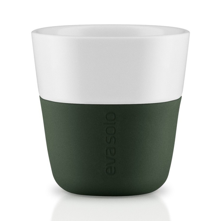 Чашки для эспрессо 2 шт. тёмно-зелёные (58621)