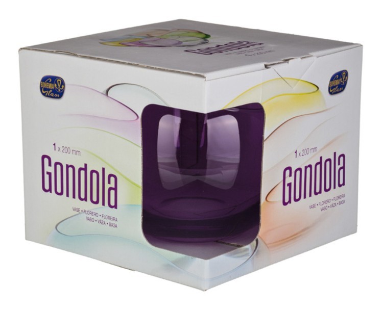 Салатник "гондола" фиолетовый диаметр=20 см. высота=16 см. Bohemia Crystal (674-402)