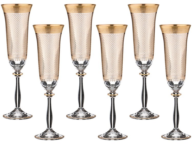 Набор бокалов для  шампанского из 6 шт."бланко" 200 мл.высота=25 см. Combi (666-029)