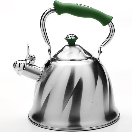Чайник мет 3л со свист руч/зеленая МВ (23775)