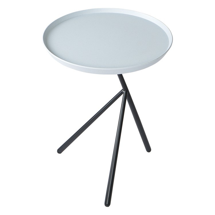 Столик приставной sustainable collection, D37,7 см, серый/черный (76073)