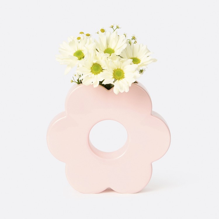Ваза для цветов daisy, 20 см, розовая (75940)