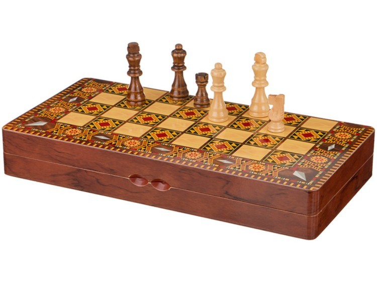 Игра для взрослых "шахматы+шашки+нарды" 39,5*19,4*5,8 см (кор=24шт.) Polite Crafts&gifts (446-114)