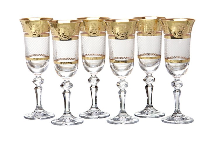 Набор бокалов  для шампанского из  6 шт."лаура" 150 мл. Crystalite Bohemia (387-526) 