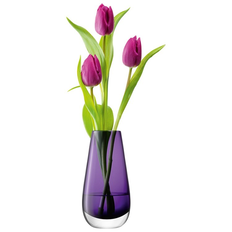 Ваза в форме бутона flower colour 14 см фиолетовая (61258)