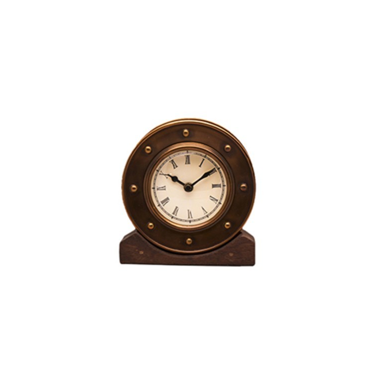 Часы Алейн DTR2104 s/3Sm, 13, бронза, дерево, стекло, Bronze, RESTORATION HARDWARE