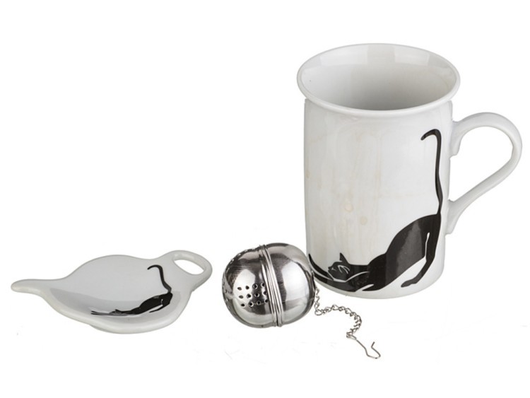 Чайный набор 3 пр.:кружка 300 мл.,подставка для чайн.пакетиков,ситечко для чая под.упак Porcelain Manufacturing (270-230) 