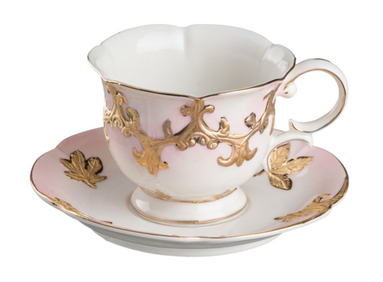 Чайный набор на 6 персон 12 пр. "софия золотая" 200 мл. Porcelain Manufacturing (418-271) 
